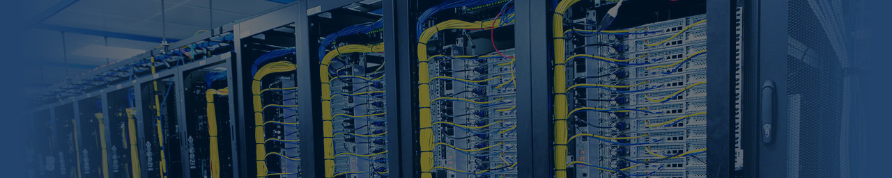 Data center with servers in colocation racks